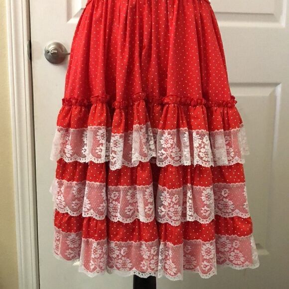 Made especially for you by Marilyn Marshall. Lace ruffles dot dress - Picture 4 of 15